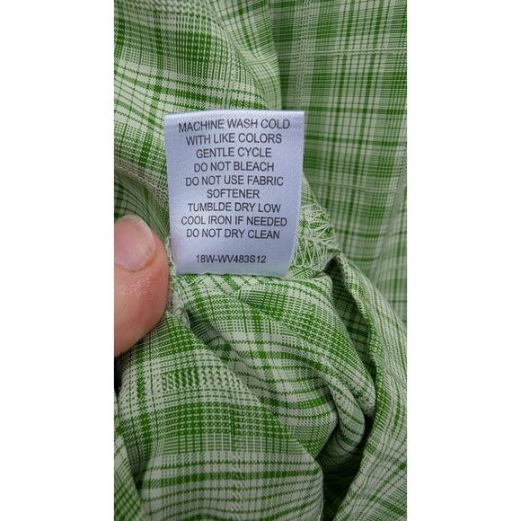 Guide Series Womens Green Plaid Long Sleeve Button Up Shirt Sz S Hiking Mesh - Picture 6 of 7
